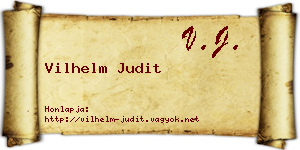 Vilhelm Judit névjegykártya